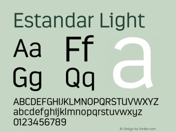 Estandar-Light Version 1.000;PS 001.000;hotconv 1.0.88;makeotf.lib2.5.64775图片样张