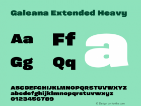Galeana Extended Heavy Version 0.000;hotconv 1.0.109;makeotfexe 2.5.65596图片样张