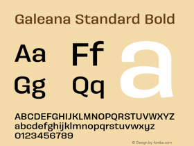 Galeana Standard Bold Version 0.000;hotconv 1.0.109;makeotfexe 2.5.65596图片样张