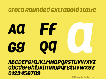 GrotaRoundedExtraBold-Italic 1.000图片样张