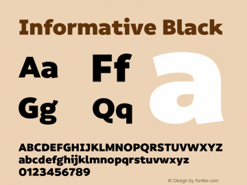 Informative Black Version 1.000;PS 001.000;hotconv 1.0.88;makeotf.lib2.5.64775图片样张