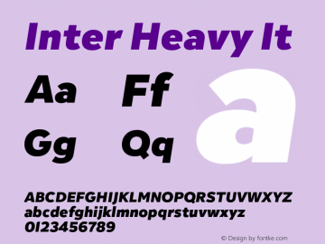 Inter Heavy It Version 1.000;hotconv 1.0.109;makeotfexe 2.5.65596图片样张