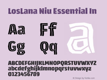LosLanaNiuEssential-In Version 1.000;PS 001.000;hotconv 1.0.88;makeotf.lib2.5.64775图片样张