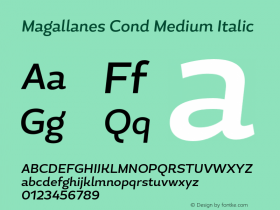 MagallanesCondMedium-Italic 1.000图片样张