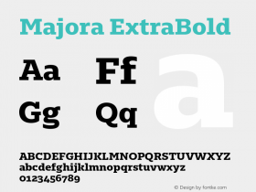 Majora ExtraBold Version 1.000;hotconv 1.0.109;makeotfexe 2.5.65596图片样张