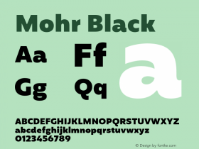 Mohr Black Version 1.000;PS 001.000;hotconv 1.0.88;makeotf.lib2.5.64775图片样张