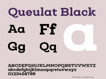 Queulat-Black Version 1.000;PS 001.000;hotconv 1.0.88;makeotf.lib2.5.64775图片样张