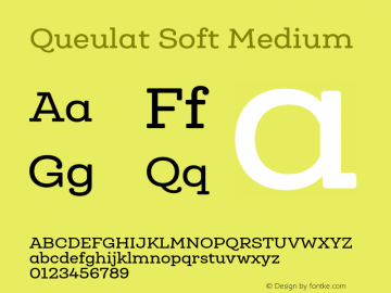 Queulat Soft Medium Version 1.000;PS 001.000;hotconv 1.0.88;makeotf.lib2.5.64775图片样张