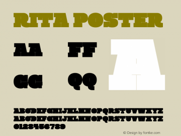 Rita Poster Version 1.000;PS 001.000;hotconv 1.0.88;makeotf.lib2.5.64775图片样张