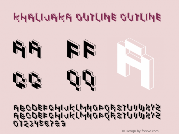 Khalijaka Outline Outline Jan Novak 02 2007 Font Sample