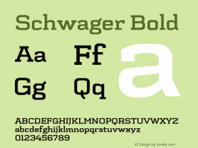 SchwagerBold Version 001.001图片样张