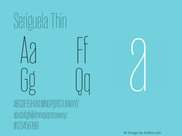Seriguela Thin Version 1.000;hotconv 1.0.109;makeotfexe 2.5.65596图片样张