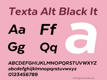 Texta Alt Black It Version 1.005;hotconv 1.0.109;makeotfexe 2.5.65596图片样张