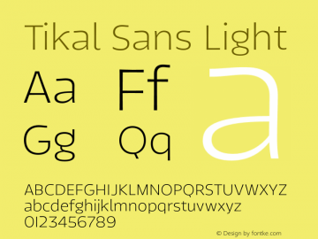 TikalSansLight 1.000图片样张