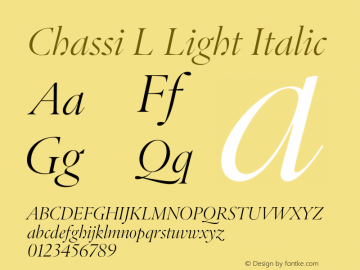 Chassi L Light Italic Version 1.003图片样张
