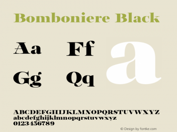 Bomboniere Black Version 1.000;Glyphs 3.2 (3179)图片样张
