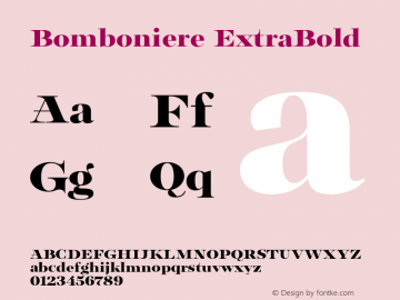 Bomboniere ExtraBold Version 1.000;Glyphs 3.2 (3179)图片样张