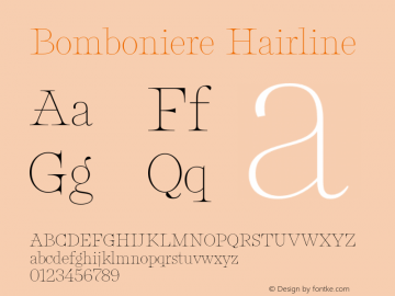 Bomboniere Hairline Version 1.000;Glyphs 3.2 (3179)图片样张