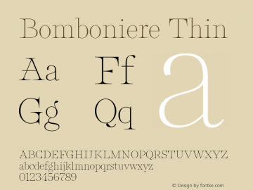 Bomboniere Thin Version 1.000;Glyphs 3.2 (3179)图片样张