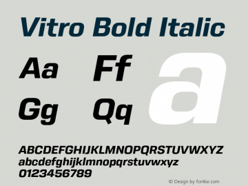Vitro Bold Italic 2.000图片样张