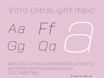 Vitro UltraLight Italic 2.000图片样张