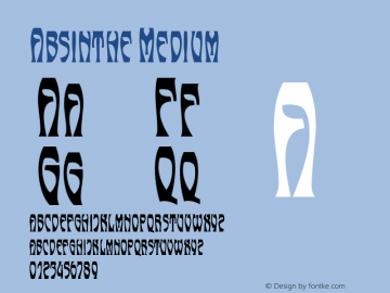 Absinthe Medium Version 001.000 Font Sample