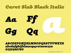 Carot Slab Black Italic Version 1.000图片样张