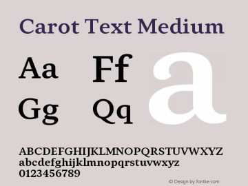 Carot Text Medium Version 1.000图片样张