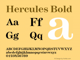 Hercules-Bold Version 001.001图片样张