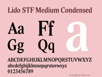 Lido STF Medium Condensed Version 001.001图片样张