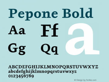 Pepone Bold Version 001.000图片样张