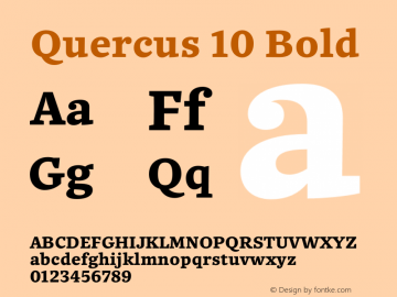 Quercus10-Bold Version 1.000图片样张