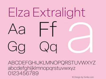 Elza-Extralight Version 1.000图片样张