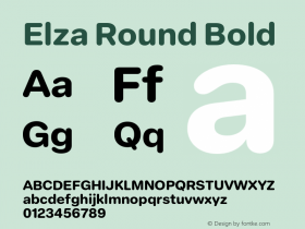 ElzaRound-Bold Version 1.000图片样张