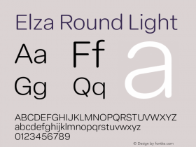 ElzaRound-Light Version 1.000图片样张