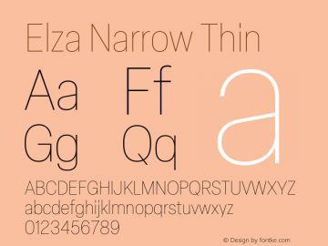 Elza Narrow Thin Version 1.000图片样张