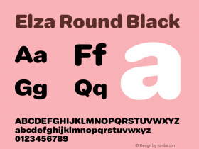 Elza Round Black Version 1.000图片样张