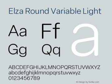 Elza Round Variable Light Version 1.000图片样张