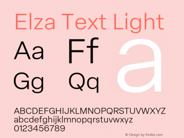 Elza Text Light Version 1.000图片样张
