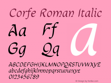 Corfe Roman Italic Version 1.000图片样张