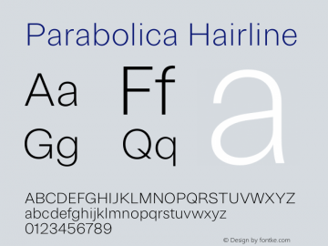 Parabolica Hairline Version 1.000图片样张
