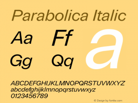 Parabolica Regular Oblique Version 1.000图片样张