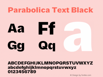 Parabolica Text Black Version 1.000图片样张
