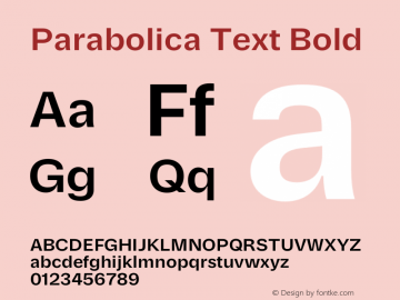 Parabolica Text Bold Version 1.000图片样张