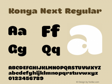 Konga Next Regular Version 1.000;hotconv 1.0.109;makeotfexe 2.5.65596图片样张