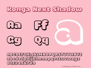 Konga Next Shadow Version 1.000;hotconv 1.0.109;makeotfexe 2.5.65596图片样张