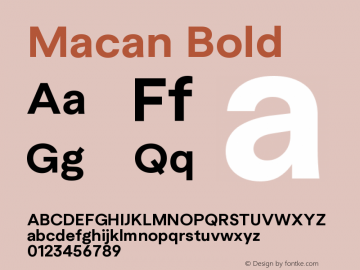 Macan Bold Version 2.002 | web-otf图片样张