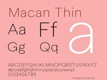 Macan Thin Version 2.002 | web-otf图片样张