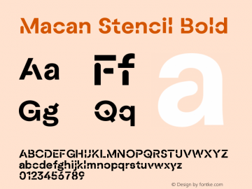 Macan Stencil Bold Version 2.002 | web-otf图片样张