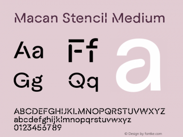 Macan Stencil Medium Version 2.002 | web-otf图片样张